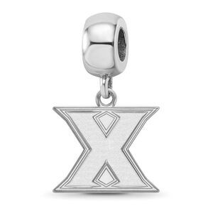 Sterling Silver Xavier University Small Dangle Bead Charm